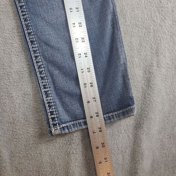 Silver Jeans Womens 25W Blue Suki Surplus Light Wash Denim Capris - Picture 5 of 12